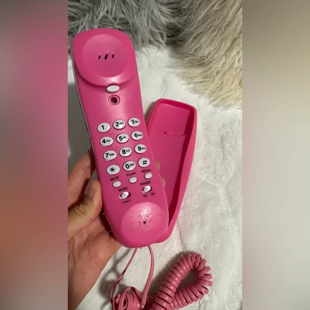 Hello Kitty Pink Retro Phone Tel-Line Mountable Gift Sakar 2009 Sanrio